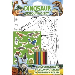 DINOSAUR COLOURING SET