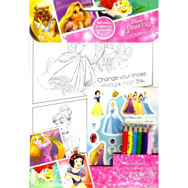 DISNEY PRINCESS COLOURING SET