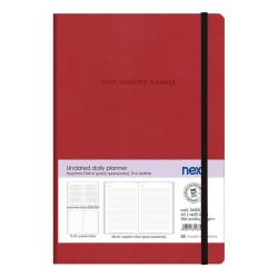 Next Undated daily planner premium flexi κόκκινο 14x20,5εκ.