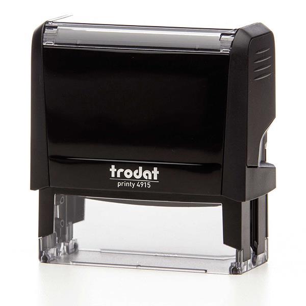 Trodat printy σφραγίδα μαύρη 4915 με μπλε μελάνι, 70x25χιλ. Δυνατότητα εκτύπωσης