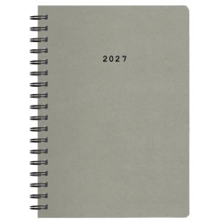 Next ημερολόγιο 2027 classic ημερήσιο σπιράλ γκρι 17x25εκ.  Δυνατότητα εκτύπωσης