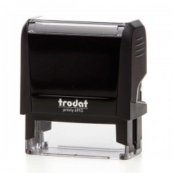 Trodat printy σφραγίδα μαύρη 4913 με μπλε μελάνι, 58x22χιλ. Δυνατότητα εκτύπωσης