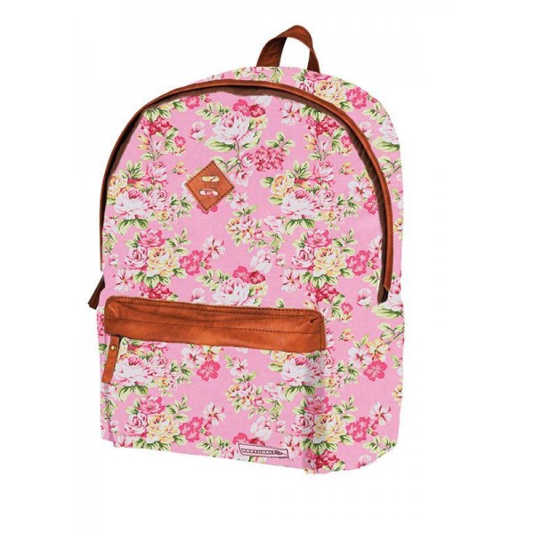 Marshmallow τσάντα πλάτης ροζ λουλούδια 41x32x14εκ. Marshmallow τσάντα πλάτης ροζ λουλούδια 41x32x14εκ.
