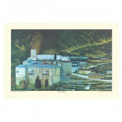 Λιθογραφία  Ι.Μ. Αγίου Παύλου 30x40εκ.