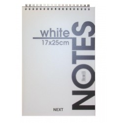 Next μπλοκ σπιράλ λευκό 17x25εκ. 80φυλ.