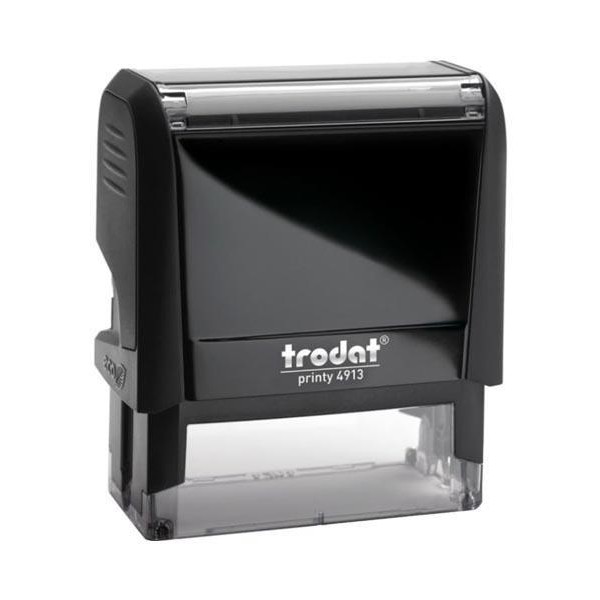 Trodat printy σφραγίδα μαύρη 4913 με μαύρο μελάνι, 58x22χιλ. Δυνατότητα εκτύπωσης