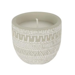 Αρωματικό κερί σιτρονέλα σε γλαστράκι grey ethnic Υ7xØ6εκ.
