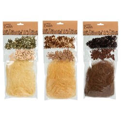 Σετ χειροτεχνίας diy με αυτοκόλλητα glitter, παγιέτες και σιζάλ