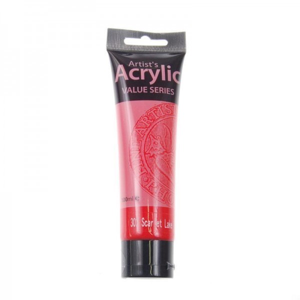 Phoenix ακρυλικό χρώμα 302 scarlet, σωληνάριο 100ml