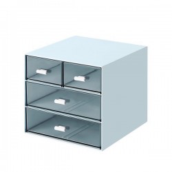 Comix Organizer με 4 συρτάρια μπλε Y14,6x15,5x17,6εκ.