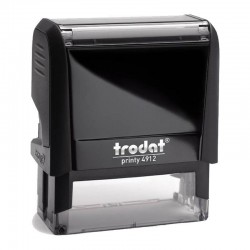 Trodat printy σφραγίδα μαύρη 4912 με μαύρο μελάνι, 47x18χιλ. Δυνατότητα εκτύπωσης