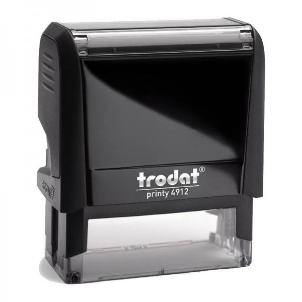 Trodat printy σφραγίδα μαύρη 4912 με μαύρο μελάνι, 47x18χιλ. Δυνατότητα εκτύπωσης