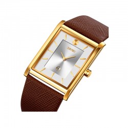 Αναλογικό ρολόι χειρός - Skmei - 9256 - Brown/Gold