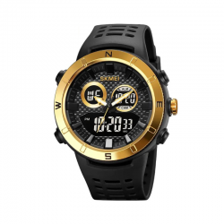 Ψηφιακό/αναλογικό ρολόι χειρός - Skmei - 2014 - Gold/Black