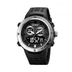 Ψηφιακό/αναλογικό ρολόι χειρός - Skmei - 2014 - Silver/Black