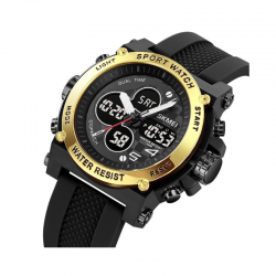 Ψηφιακό/αναλογικό ρολόι χειρός - Skmei - 2065 - Gold/Black
